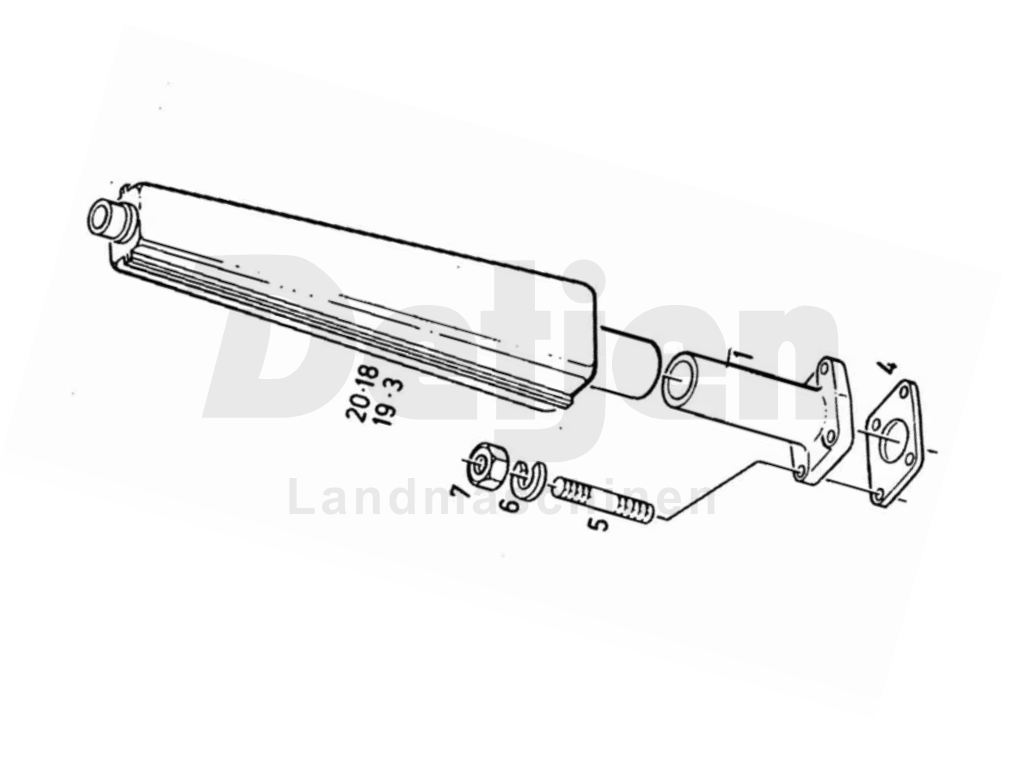 Auspuffrohr hinten für Deutz D 4006 4007 4506 4507 4807 5006 5206 5207 5506-6206 Auspuffrohr hinten für Deutz D 4006 4007 4506 4507 4807 5006 5206 5207 5506-6206